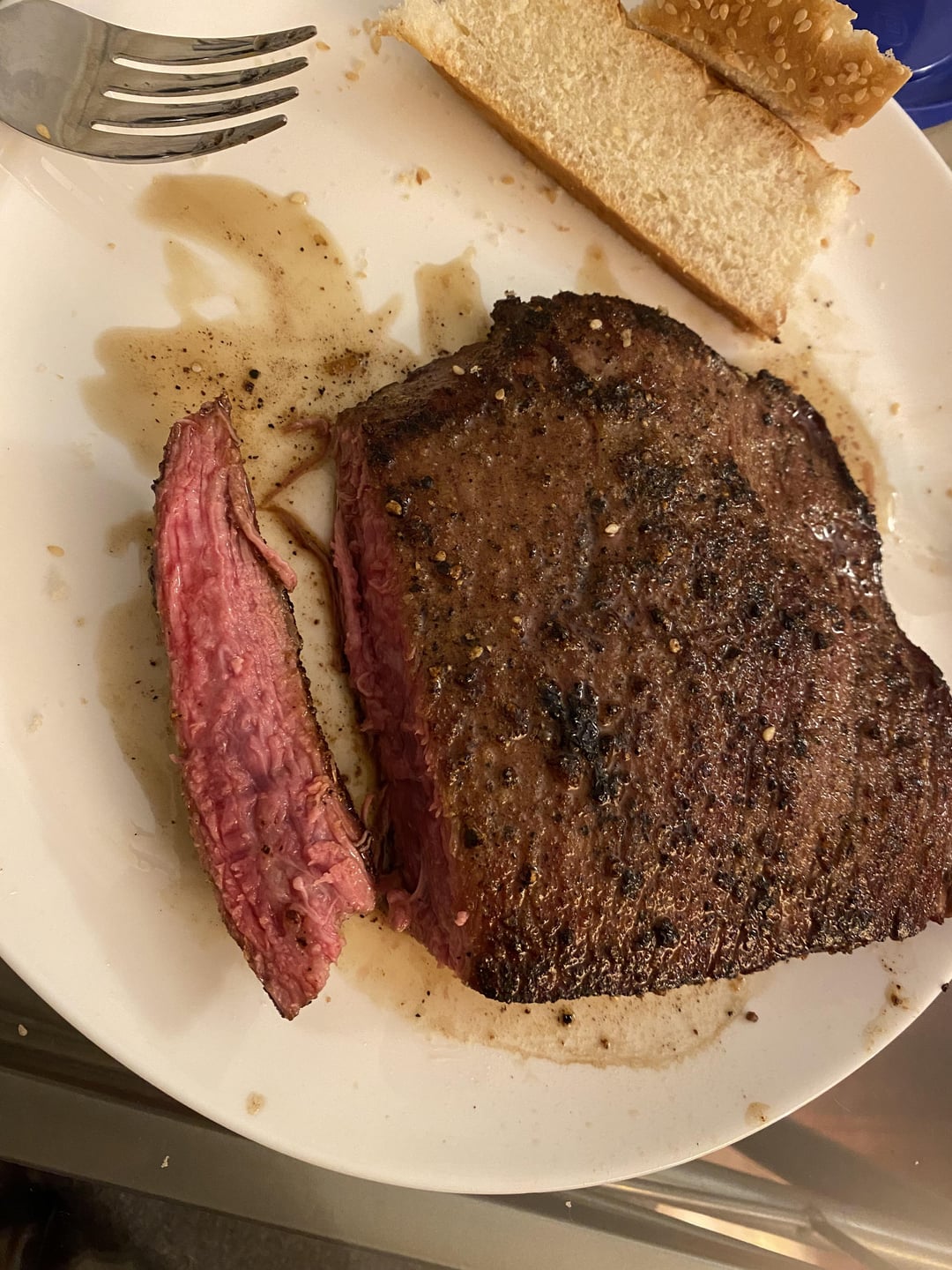 Trader Joe’s flank (roast me alive)—not as great of a sear as I would