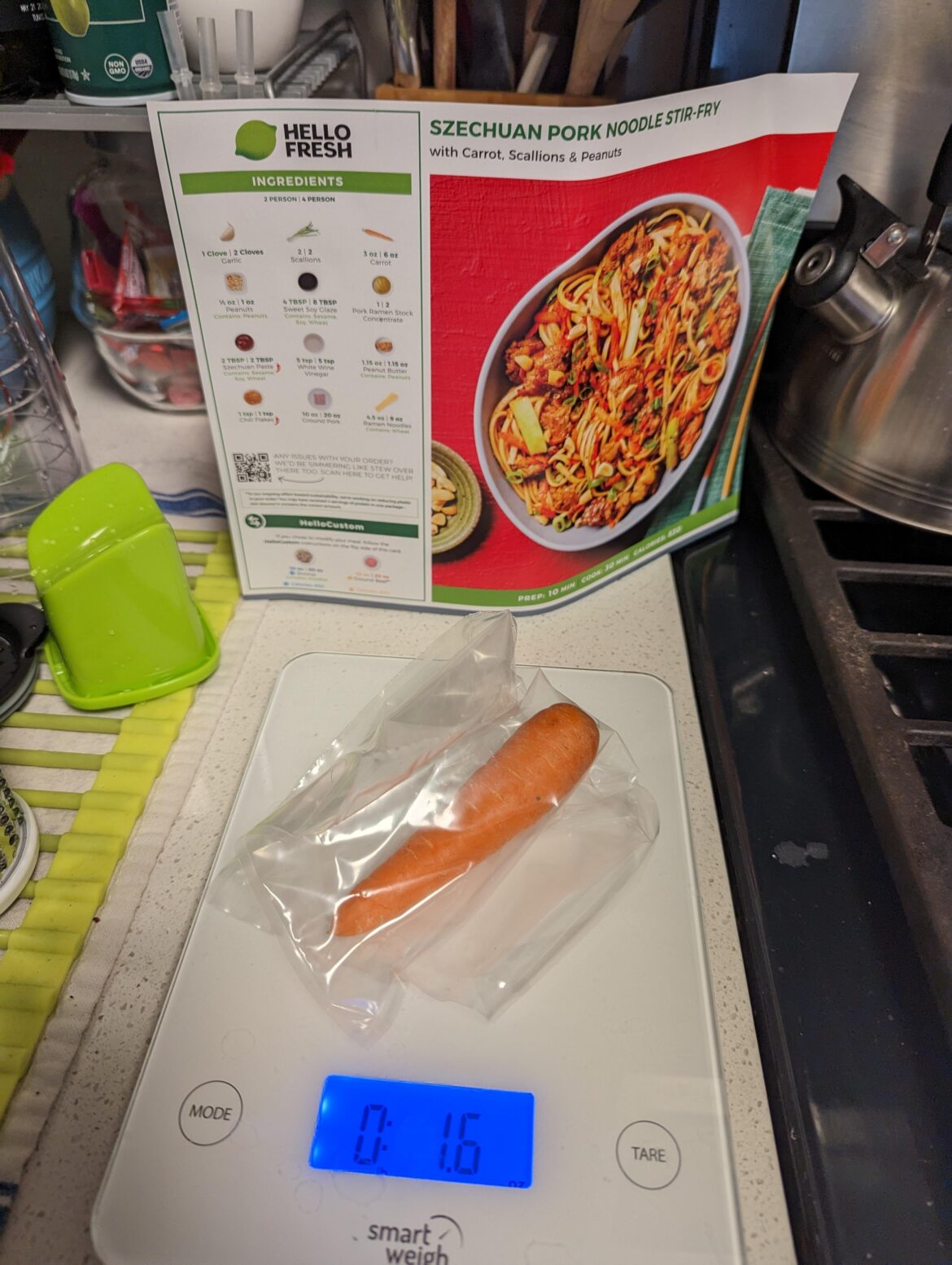 Are we doing carrots today? Here's my "3oz"