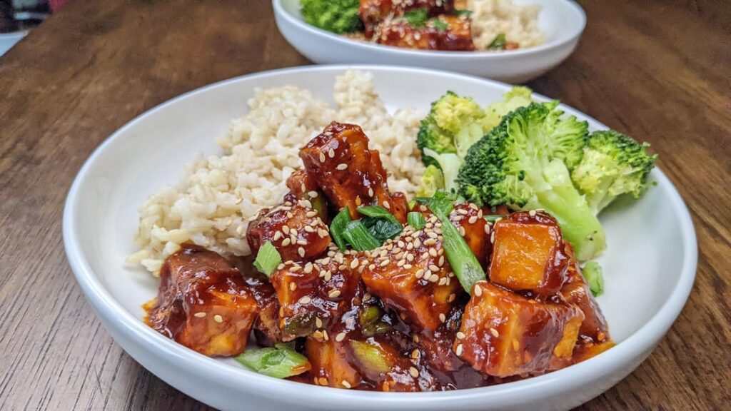 Air fried Gochujang Tofu