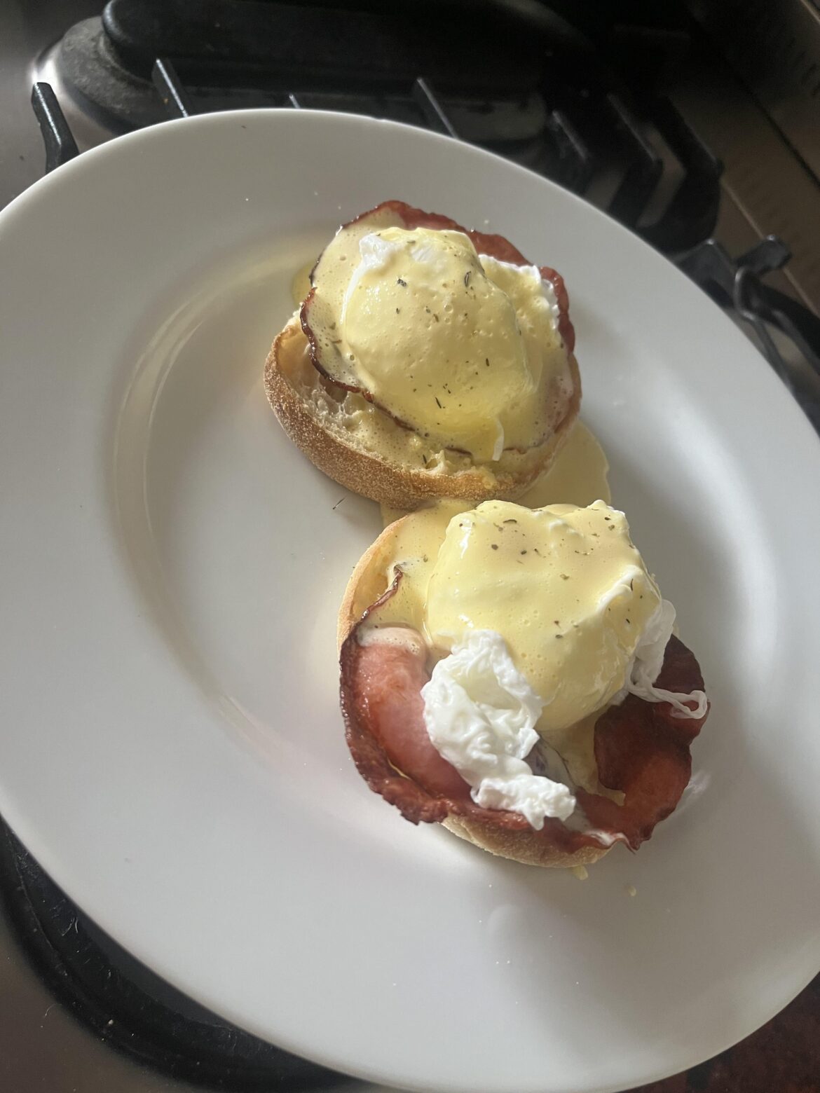 Eggs Benedict made from scratch
