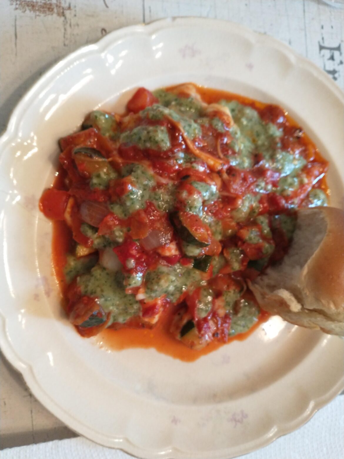 One of Three Meals we received this week from Hello Fresh subsidiary Green Chef: Shrimp (substituted Haddock) Fra Diavolo