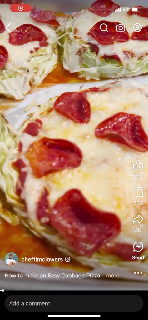 Who wouldn’t like greasy cabbage pizza?