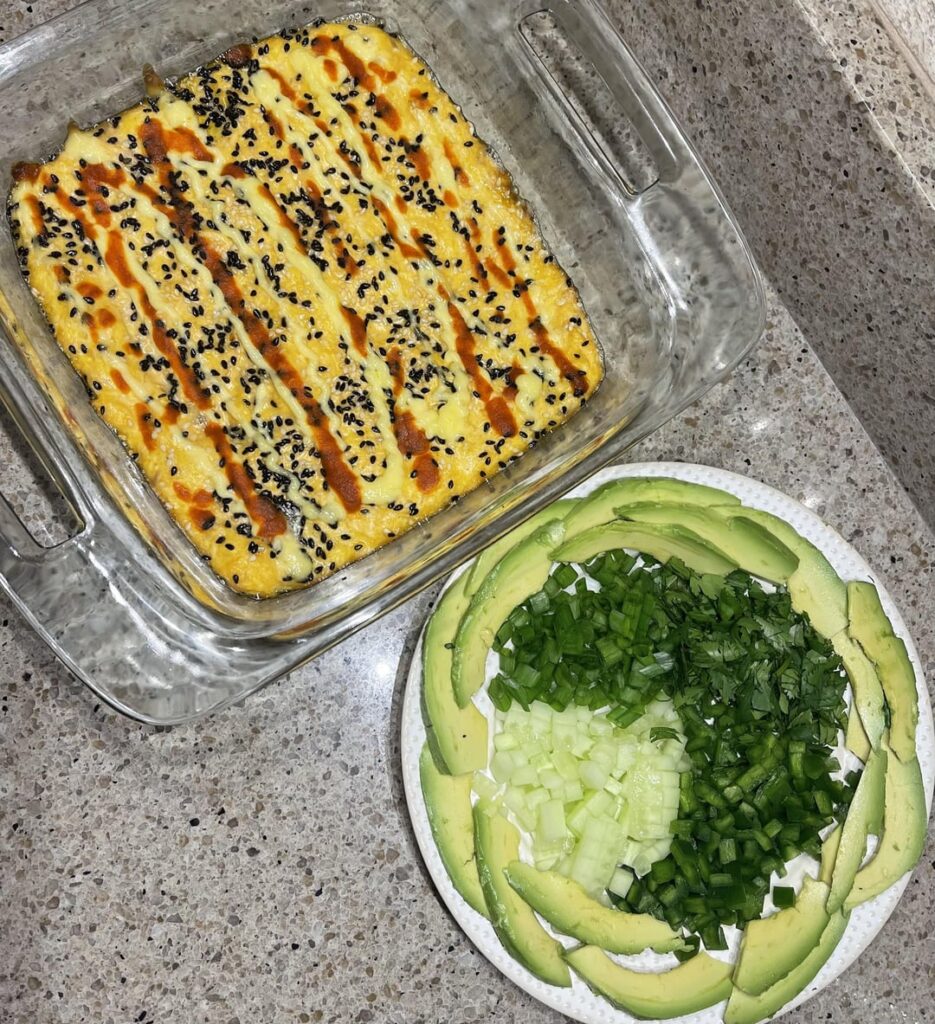 Inspired by a question on here to make a keto sushi bake Inspired by a question on here to make a keto sushi bake