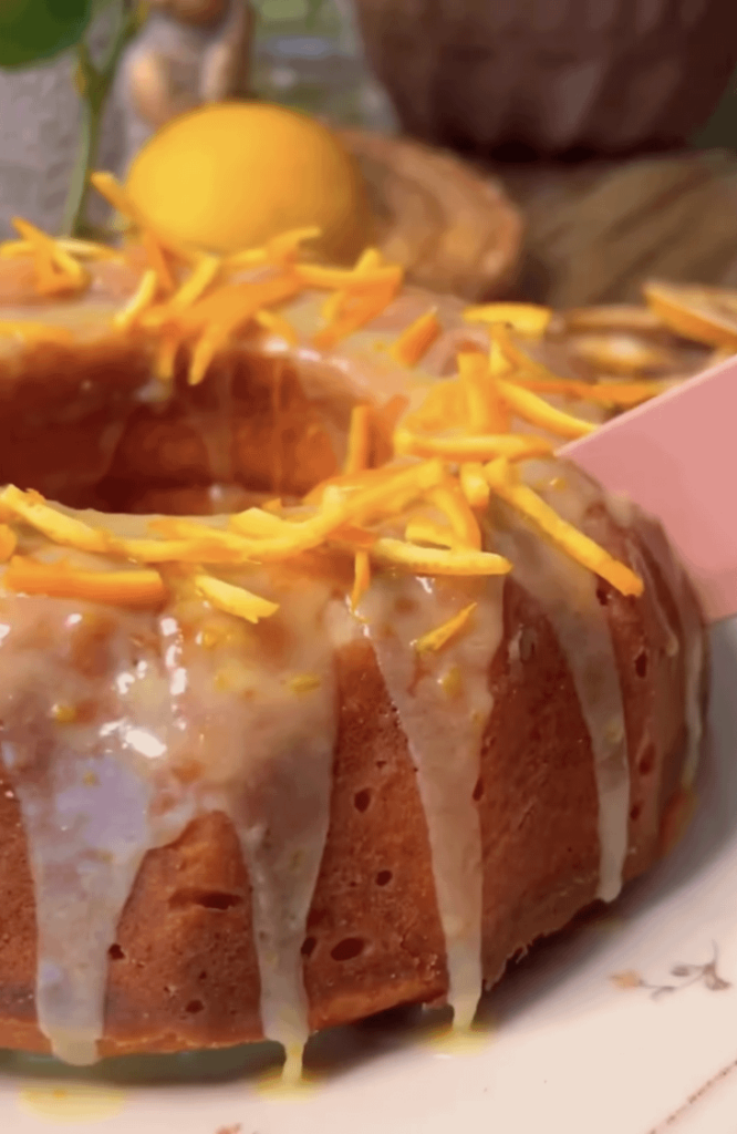 Fluffy cake with oranges