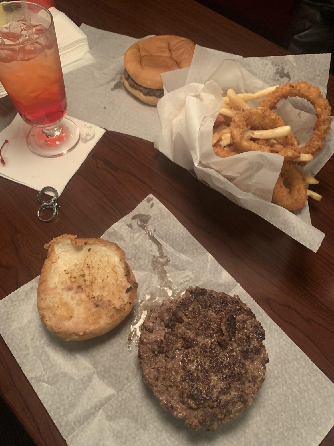 34 dollars for the food/drink and received the order on parchment paper 😭🥴