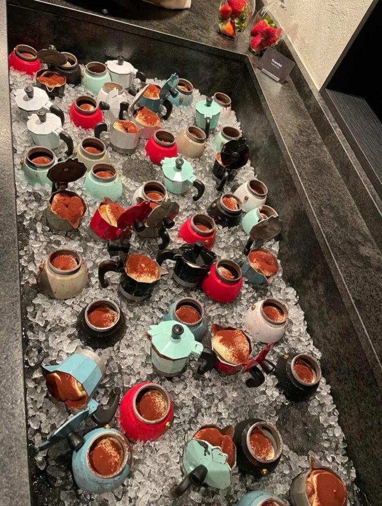 Tiramisu in coffee makers