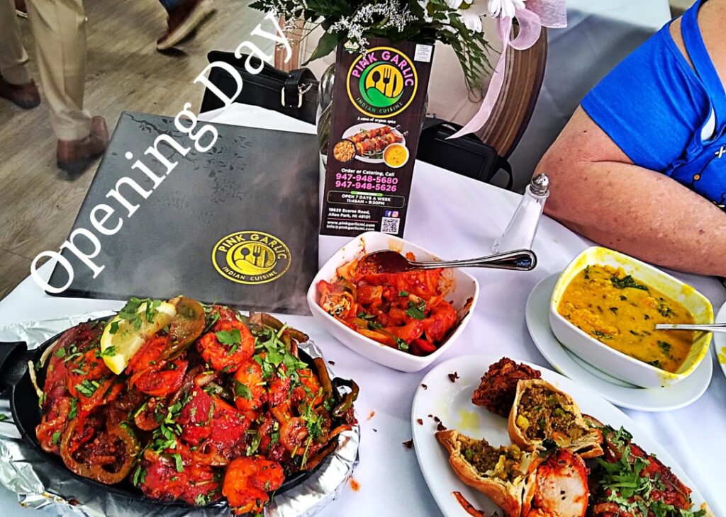 Opening Day Allen Park Mi . Pink Garlic full Dining ROOM Open 😁