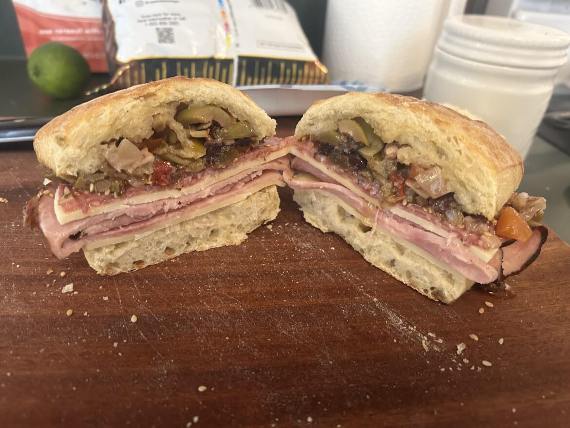 Brought muffulettas for all my poker buddies the other night.