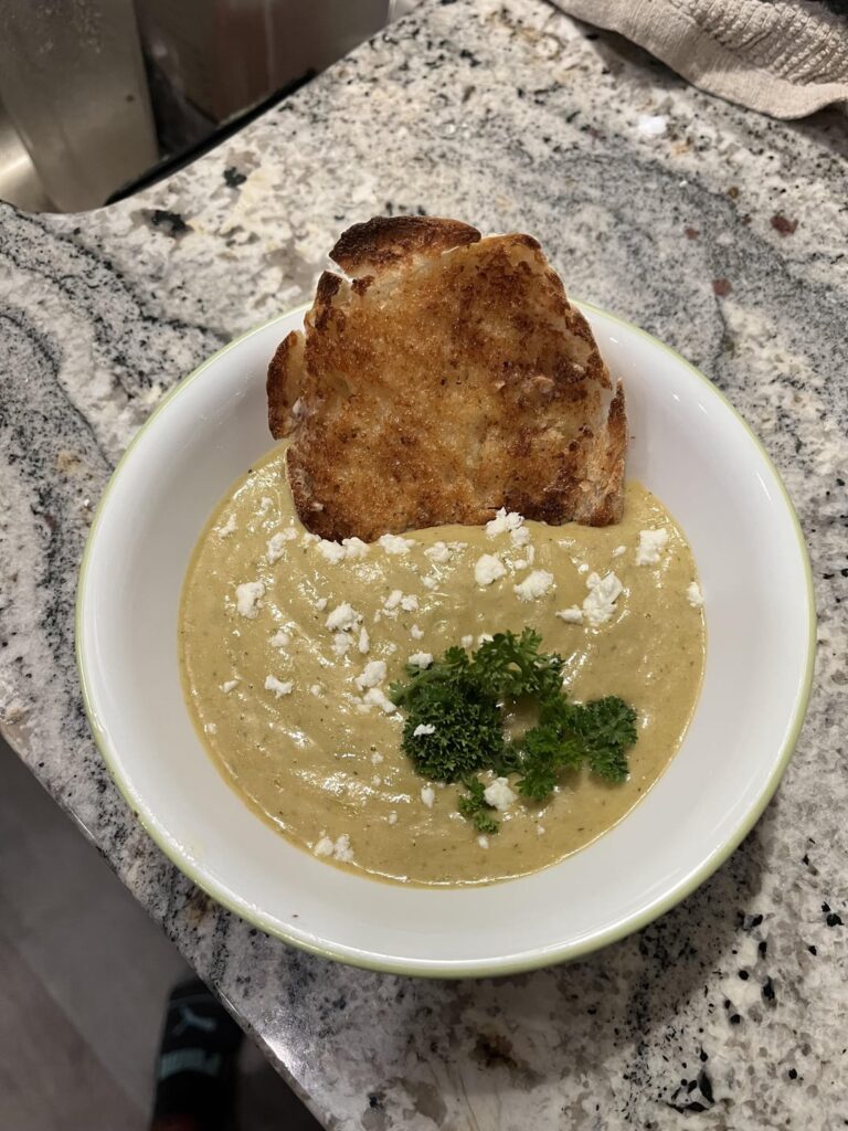 Cream of asparagus soup