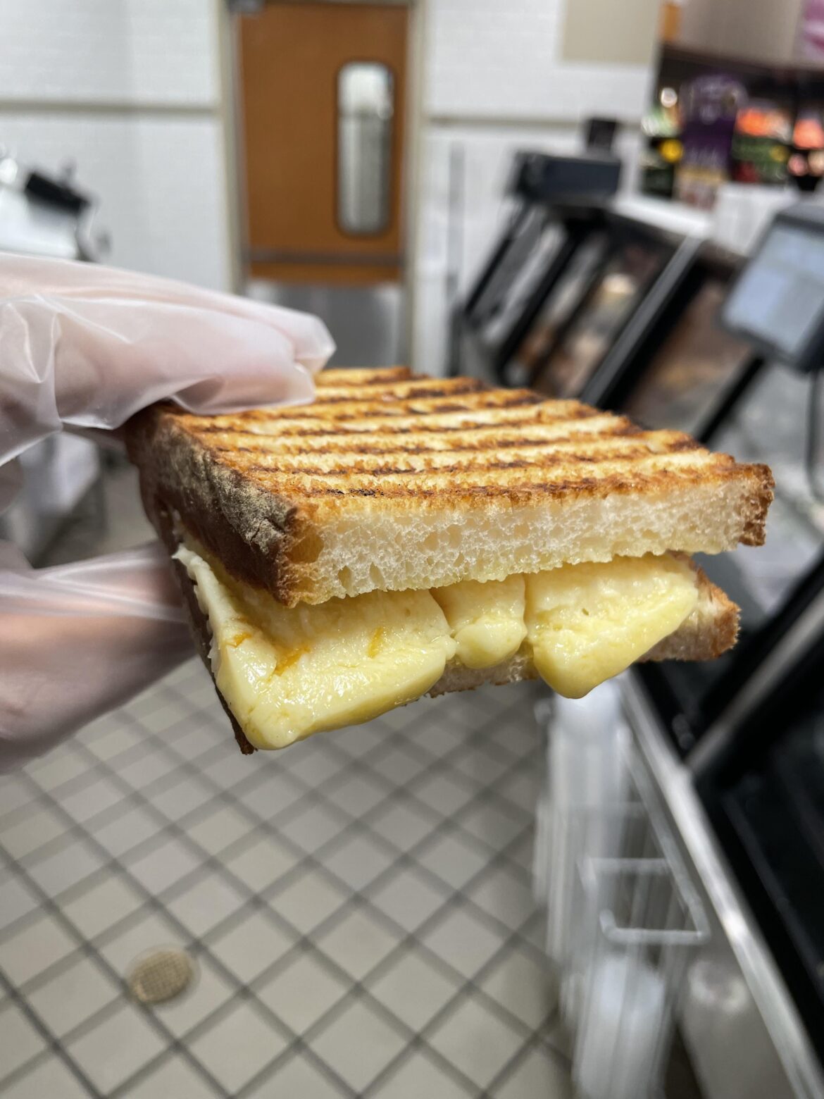 Day 212 of posting grilled cheese sandwiches until I run out of cheese types: Wensleydale Creamery Cheese, Mimosa, Yorkshire Wensleydale