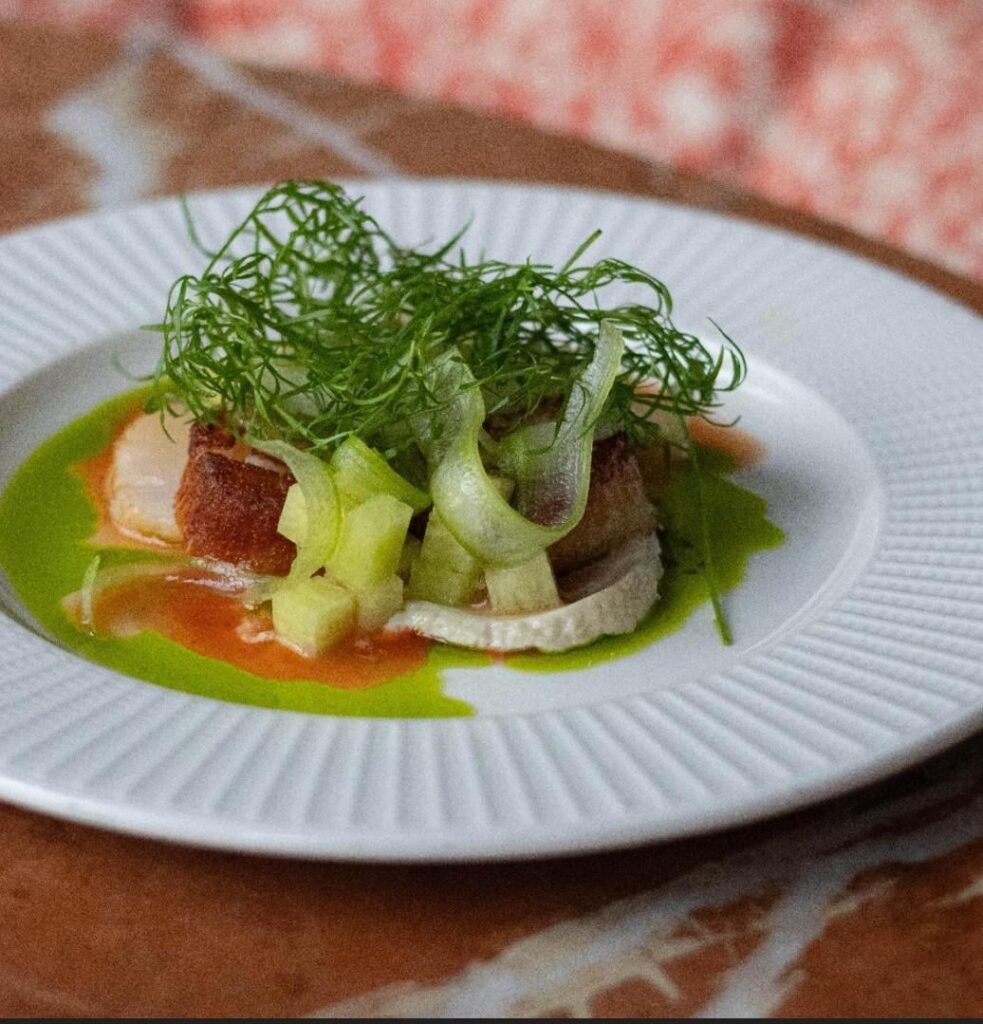 Scallops bagna cauda