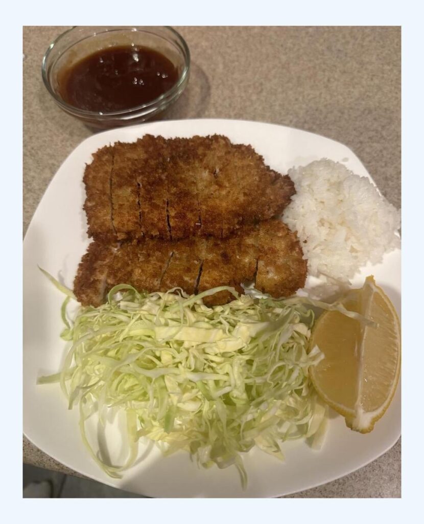 Tonkatsu for Valentine’s dinner. Simple, delicoous, perfect.