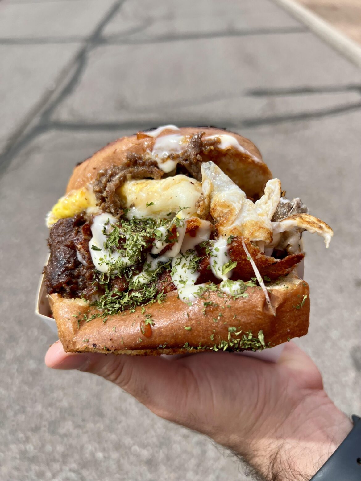 Found this stand that makes Korean BBQ Breakfast Sandwiches