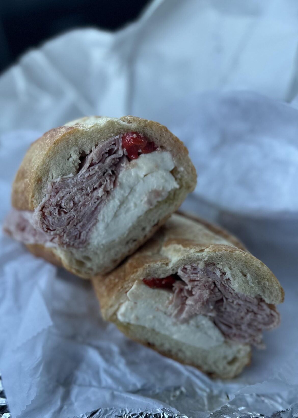 Parmacotto Ham, Fresh Mozzarella, Roasted Red Pepper & Olive Oil