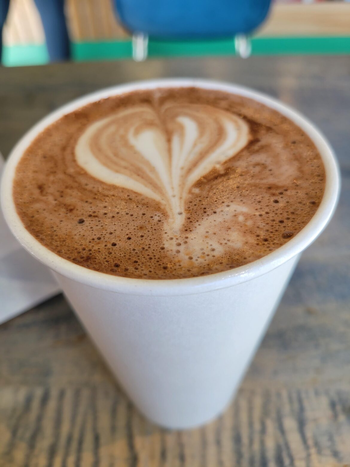 Technically it's dark hot chocolate but it's still looks amazing from this coffee shop.