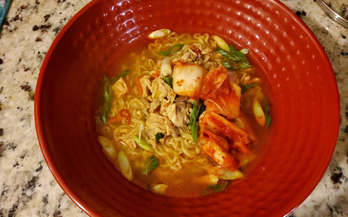 I added tuna to my ramen for protein.