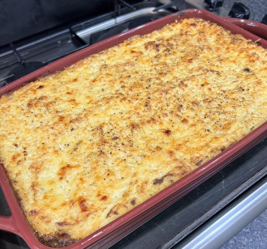 Leftovers spicy cottage pie