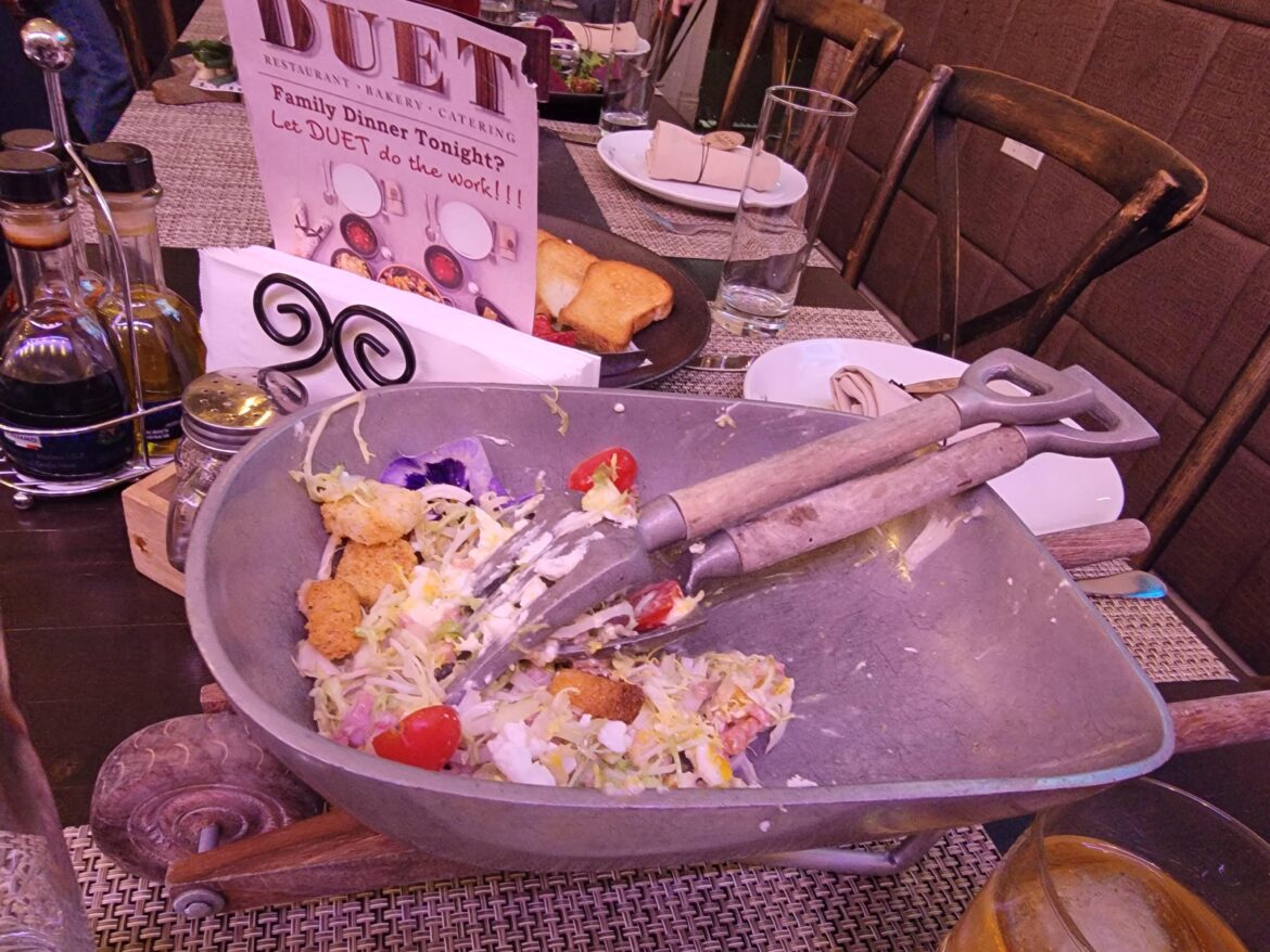 I ordered a lardon salad at a fancy restaurant