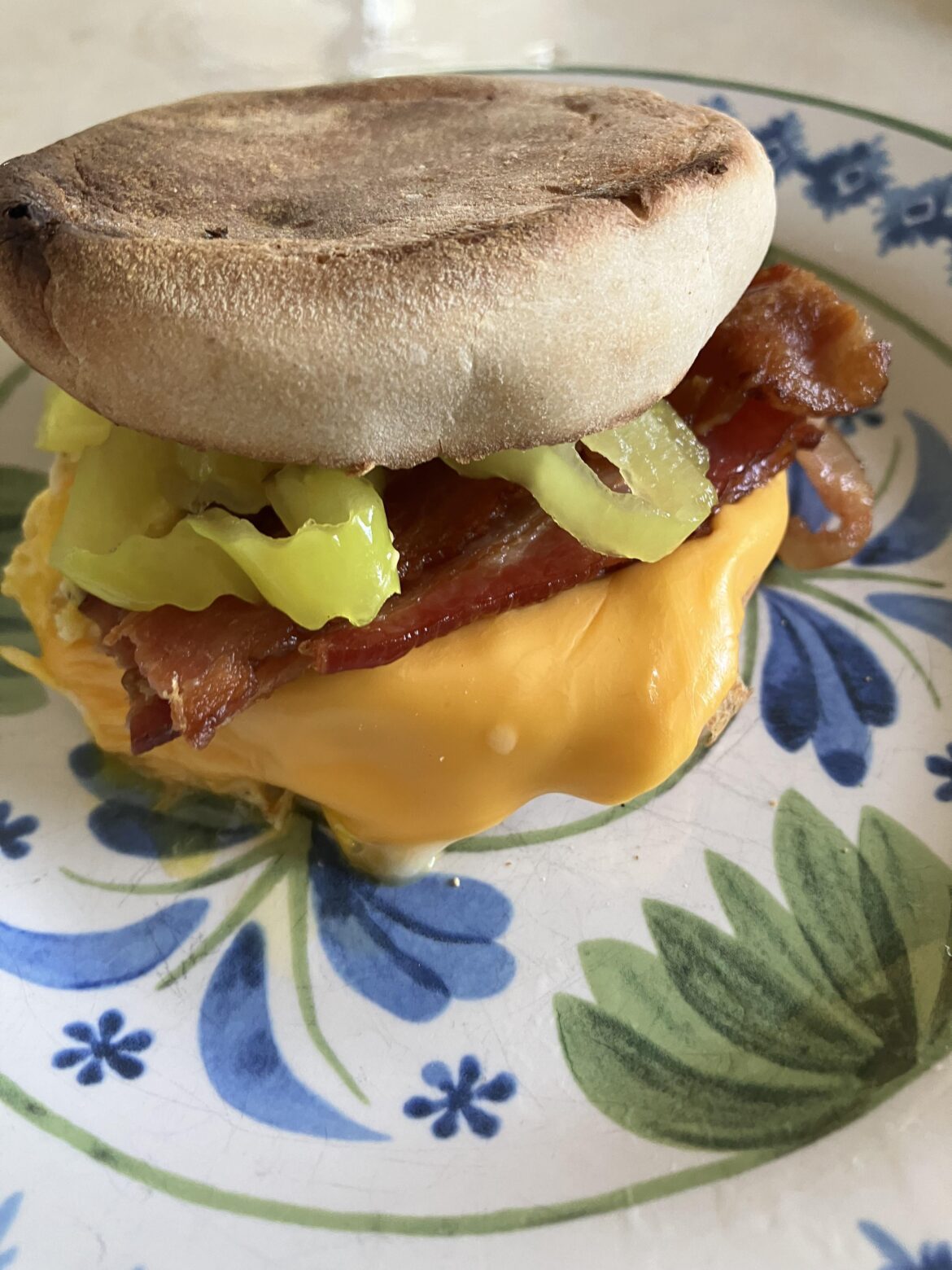 Another Saturday, another BEC + banana peppers