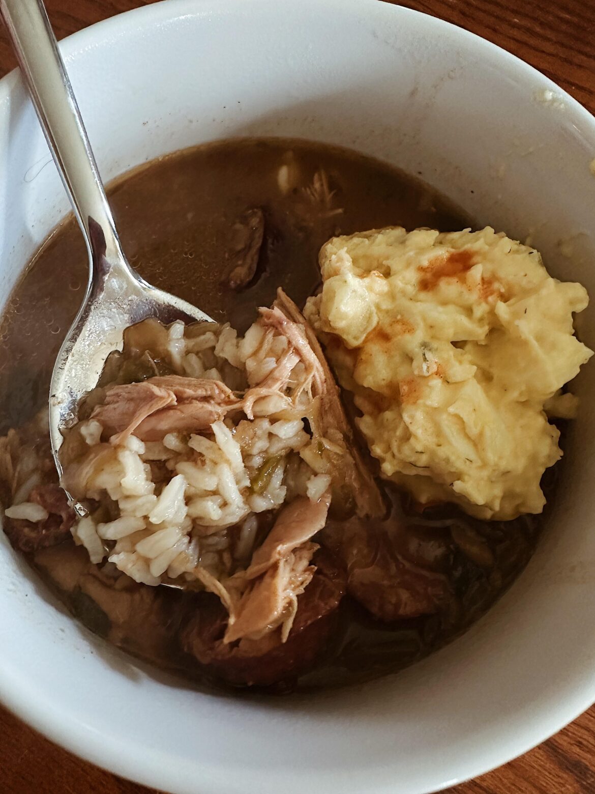 Started a gumbo on my lunch break ♥️ came home to this beauty.