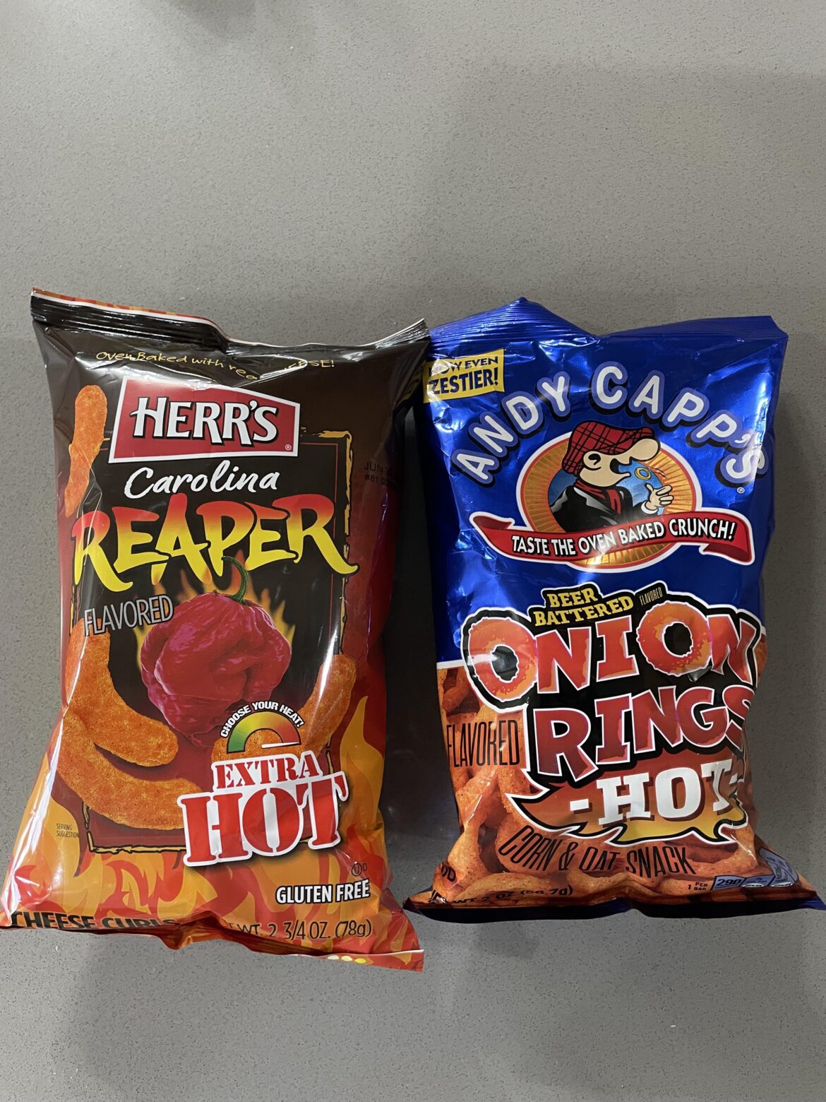 Dollar Tree finds. The Carolina Reaper chips have some heat to them.
