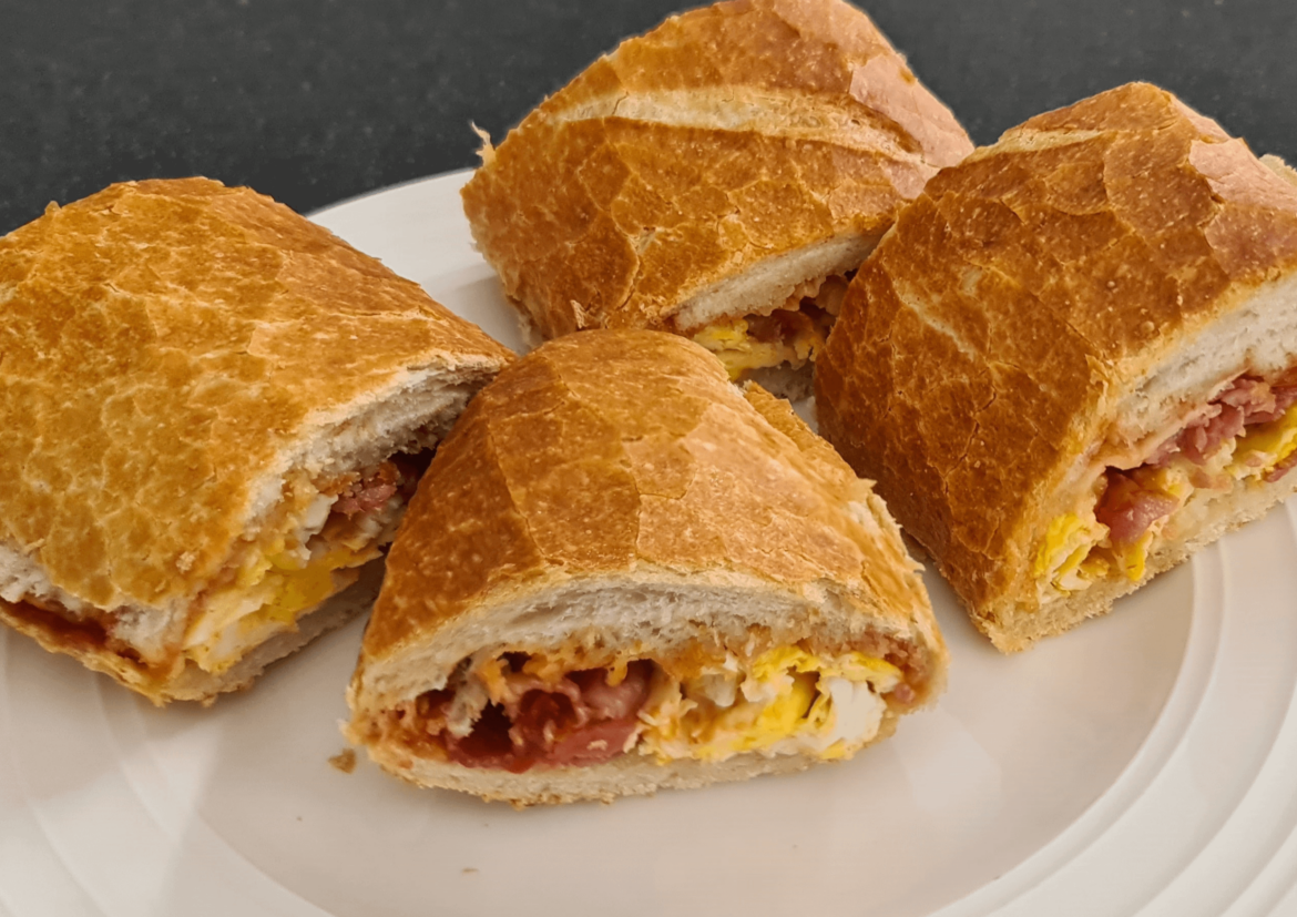 Foot-long Bacon, Egg, and Cheese