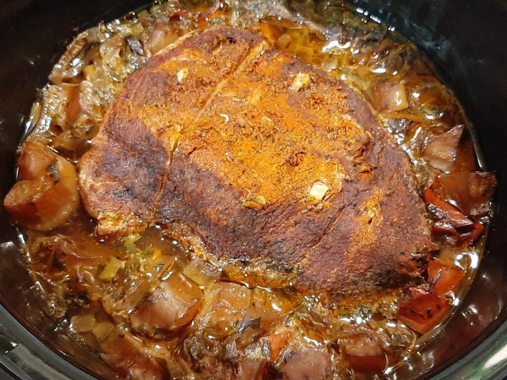 Pork ham steak 11hrs on low