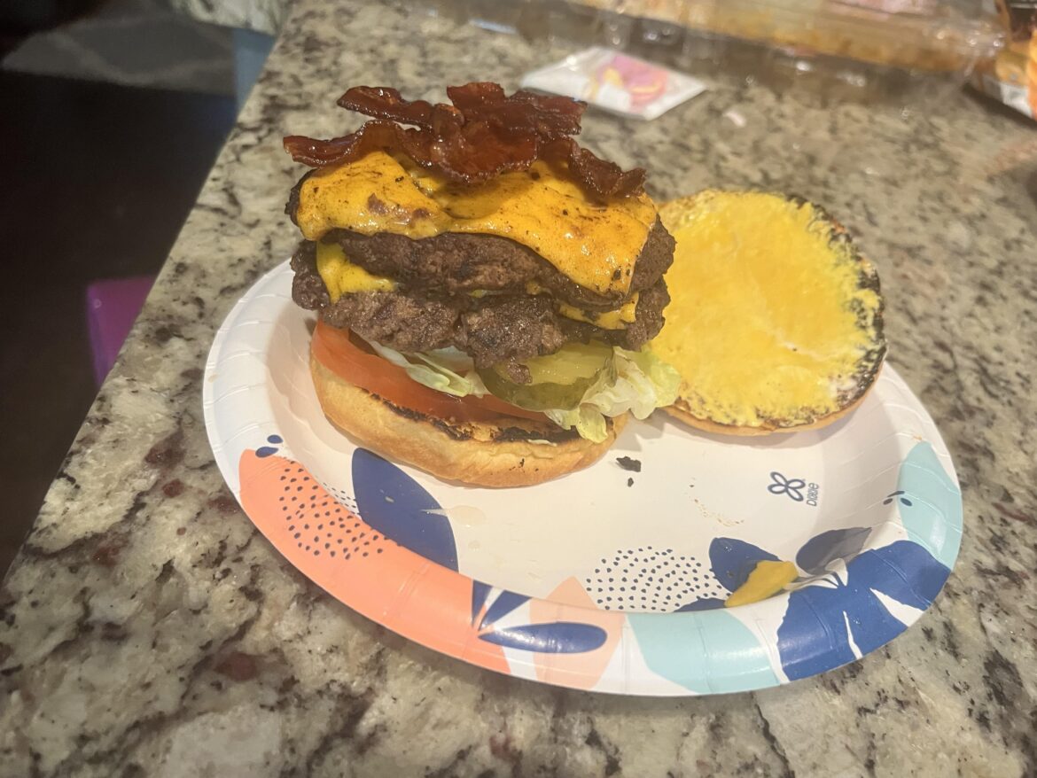 All American classic. The double bacon cheeseburger.