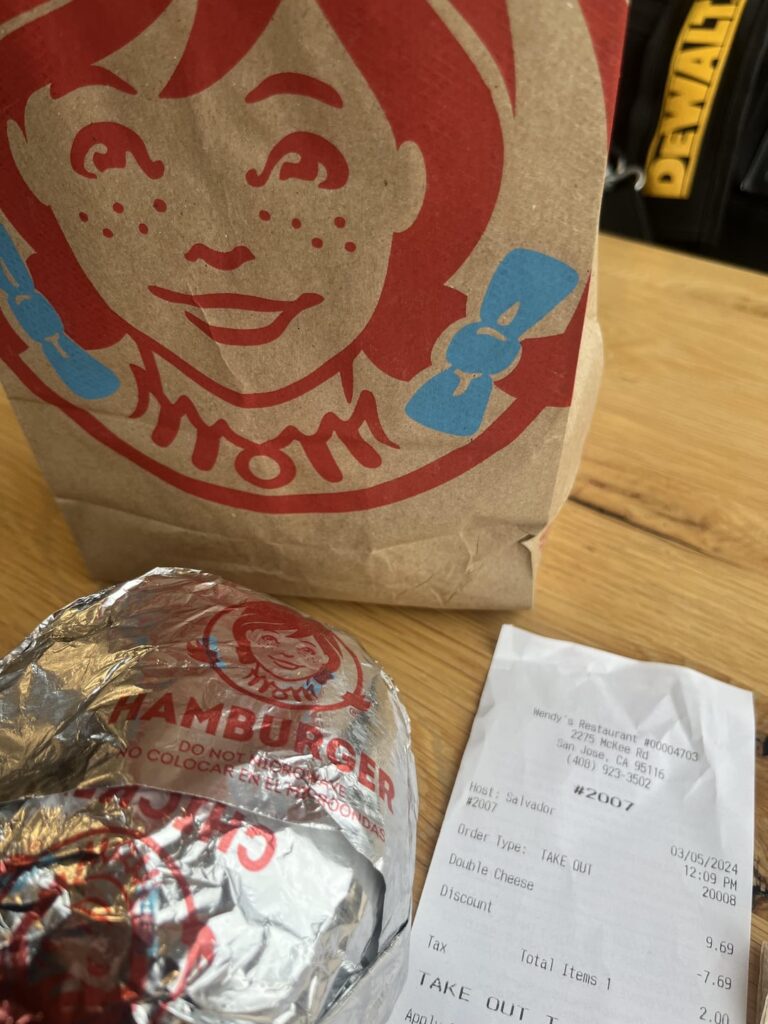 $2 Dave’s double with offer from Wendy’s app. Probably my last time getting one before the price surge