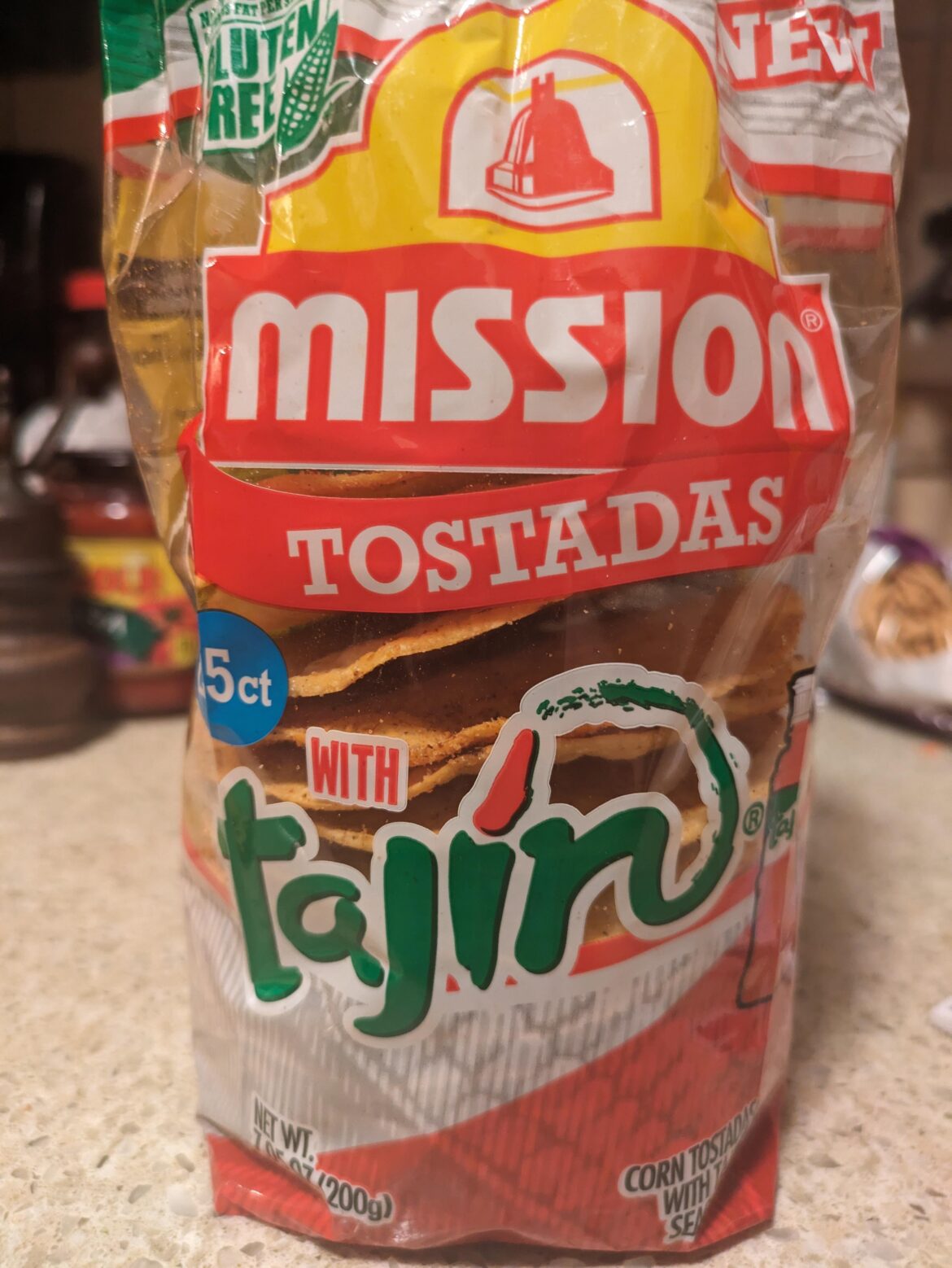 Giant Tajin tortilla chips are delicious