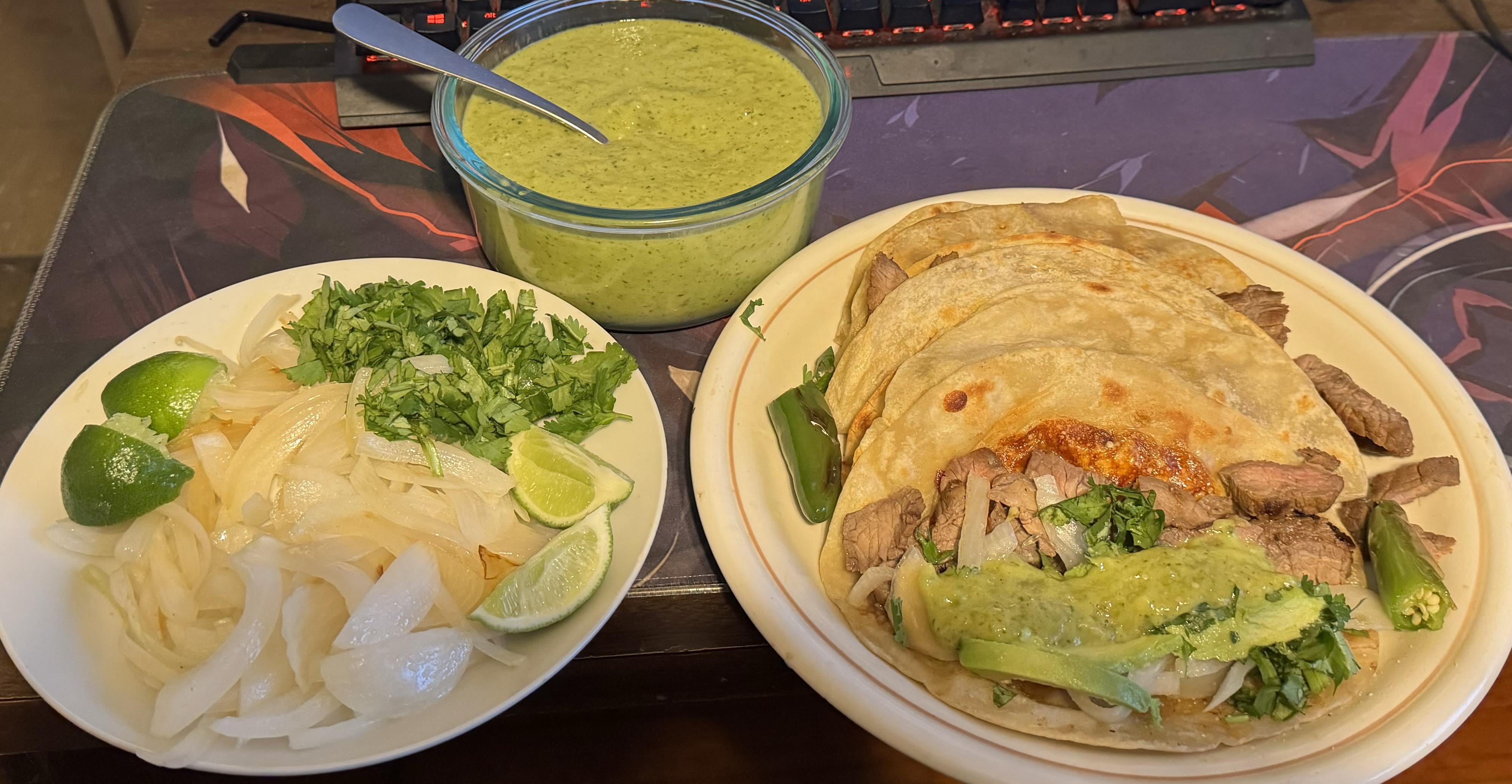 Homemade Tacos Pirata with Tomatillo Avocado Salsa Dining and Cooking