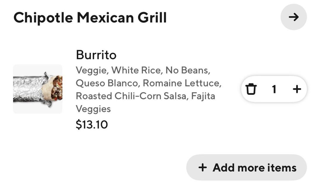 can someone help me compare the calories in a chipotle vs hothead
