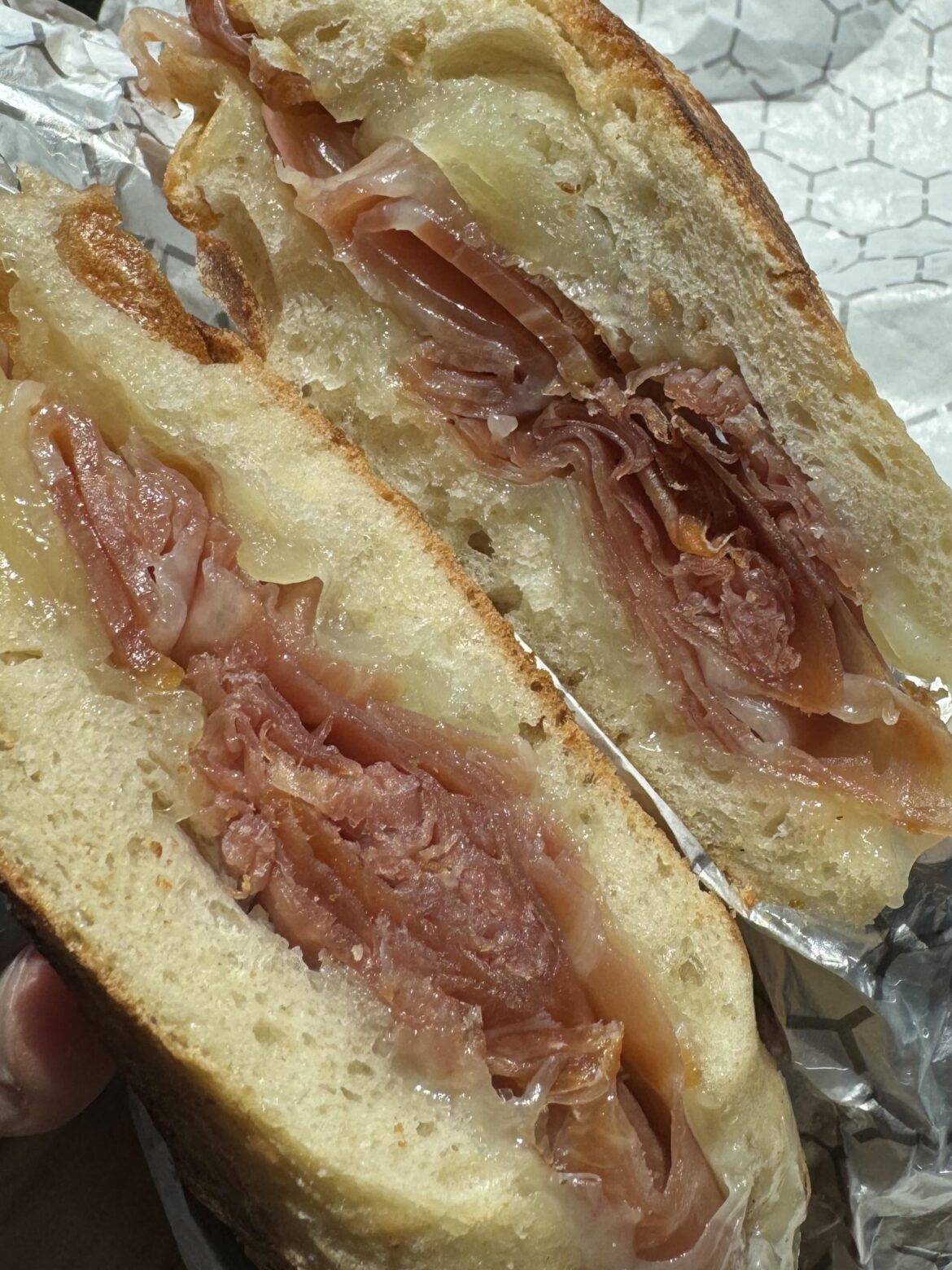 Serrano and Manchego Baguette that I ate in Puerto Rico