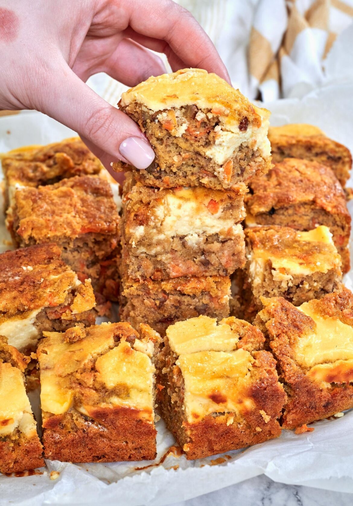 Carrot Cake Cheesecake Bars