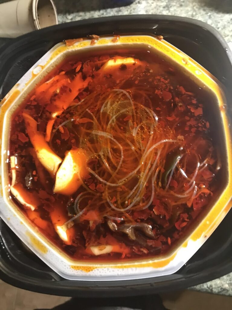 Hot pot with vegetables