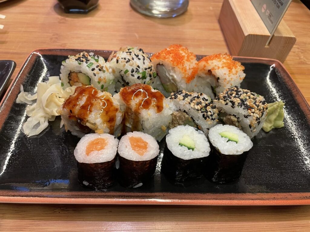 What do you think of this sushi? (Tasted delicious)
