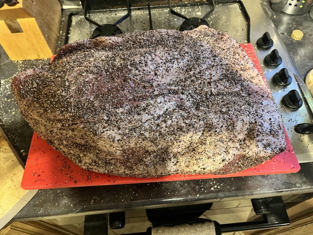 12 hour Brisket. Went ok. Rested for an hour as usual.