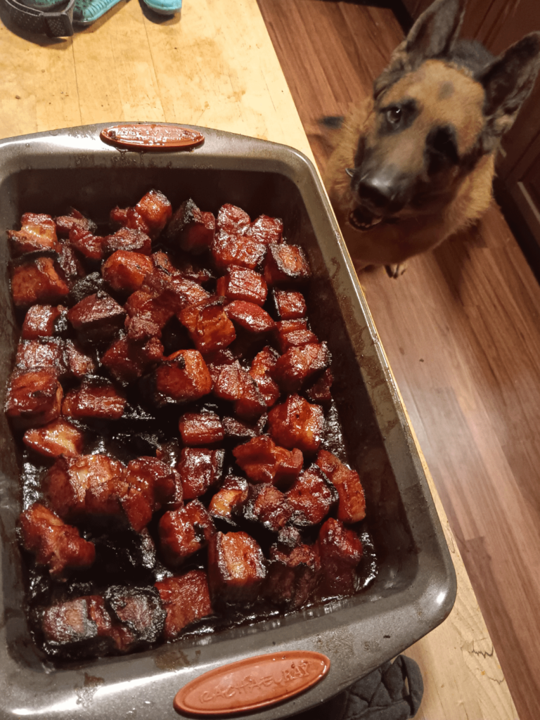 First time smoking pork belly burnt ends