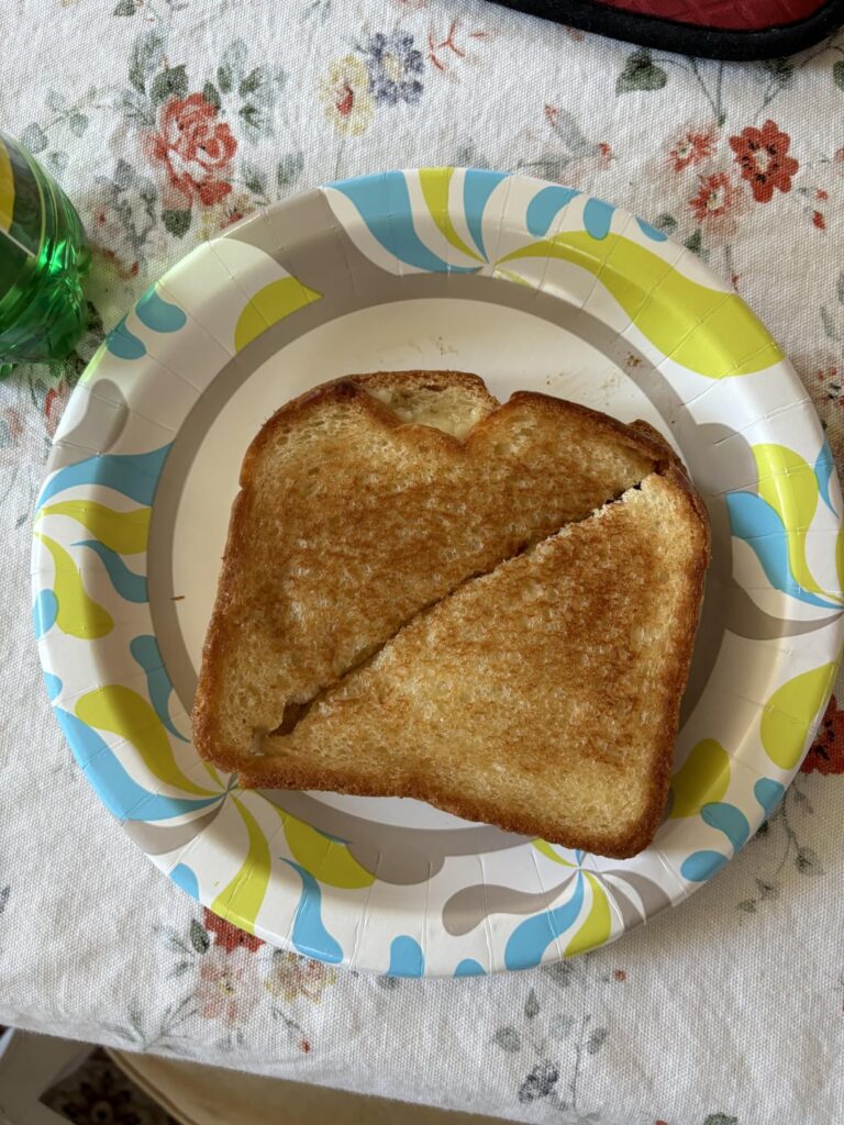 grilled me a cheese. Vermont sharp cheddar.