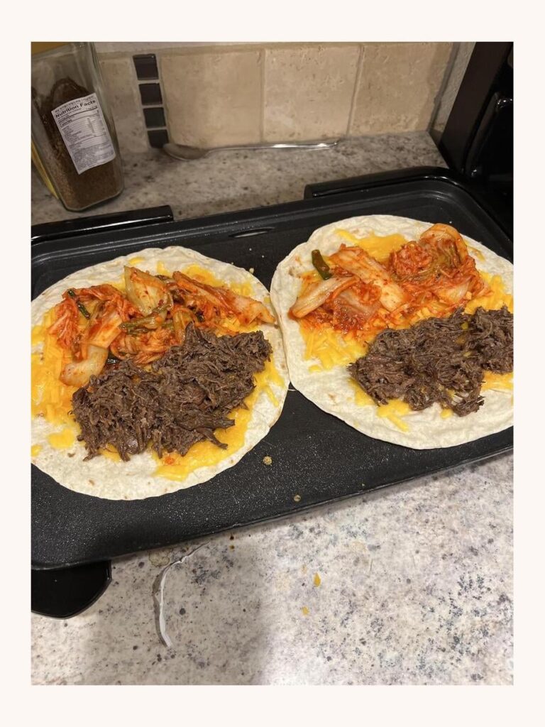 Kimchi birrix quesadilla