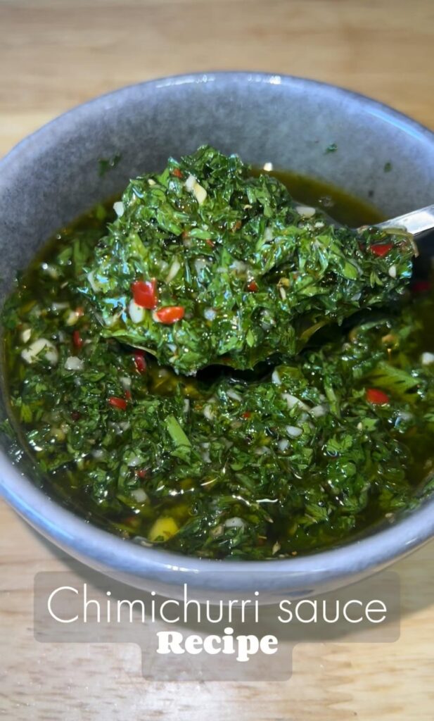 First time making chimichurri sauce. Tastes like it could go with anything 🤤