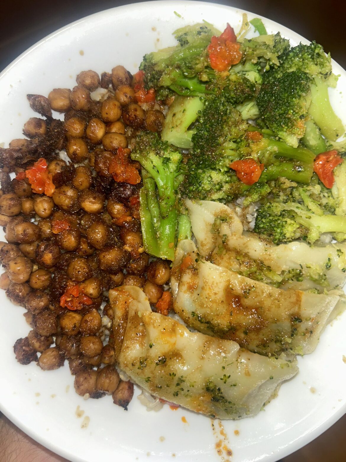 Chickpea and Veggie Gyoza Bowl