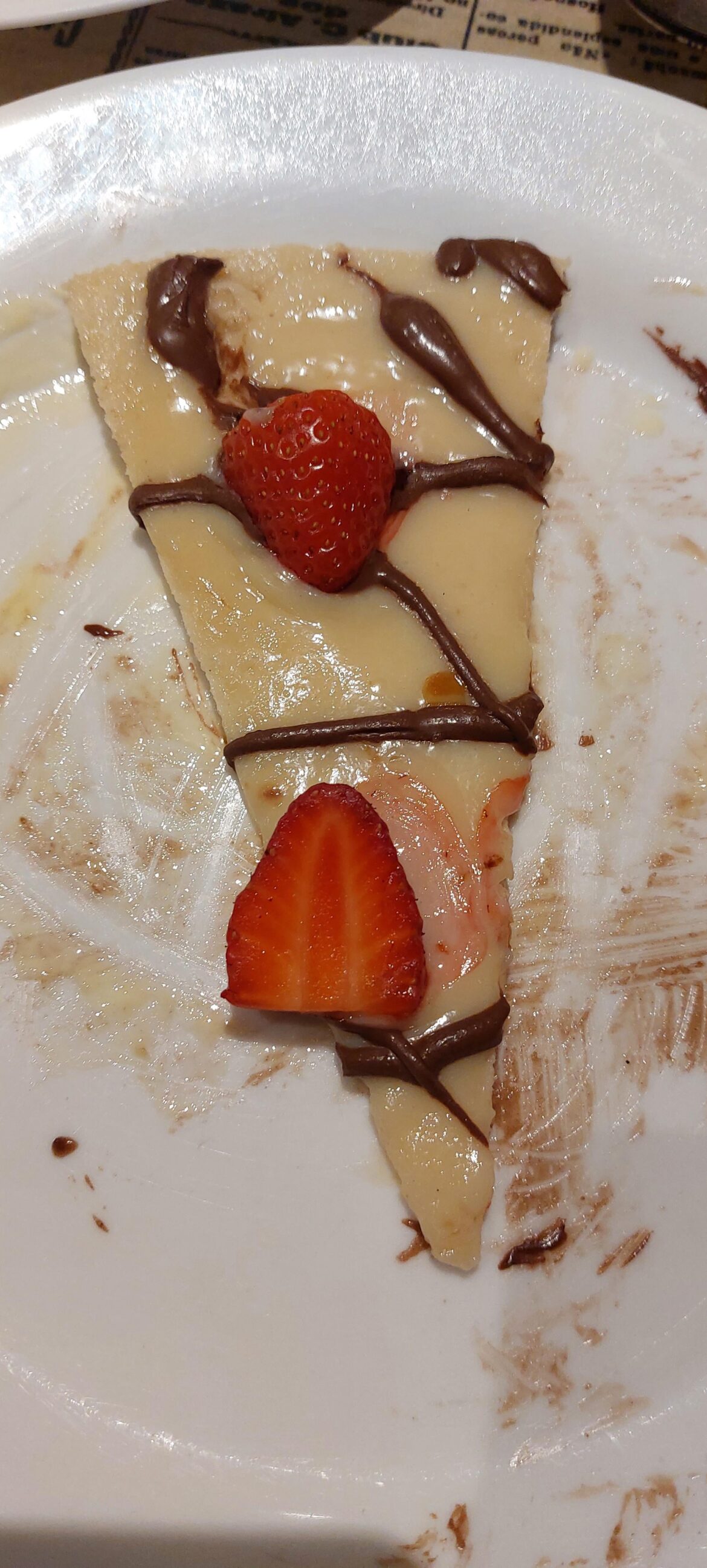 Crime? Condensed milk + strawberry pizza