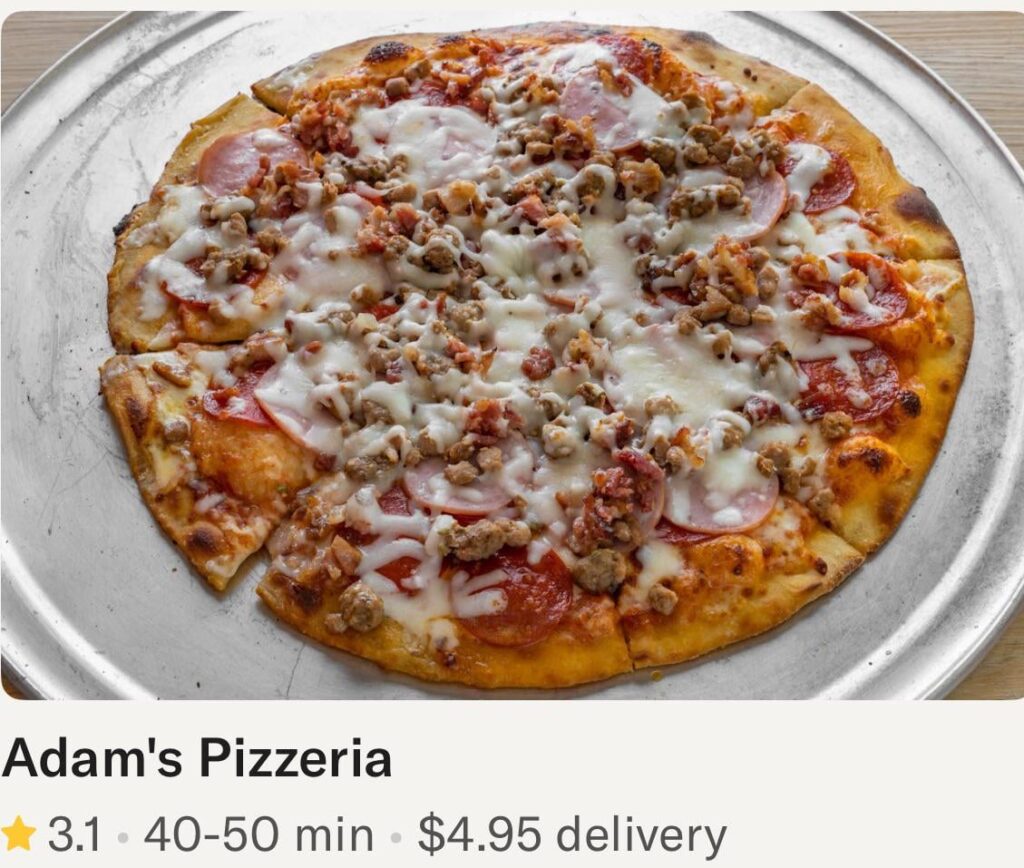 Adam. Your pizza sucks.