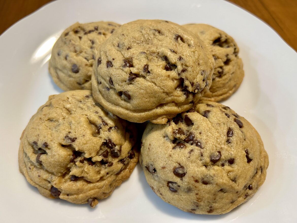 Homemade bakery style chocolate chip cookies