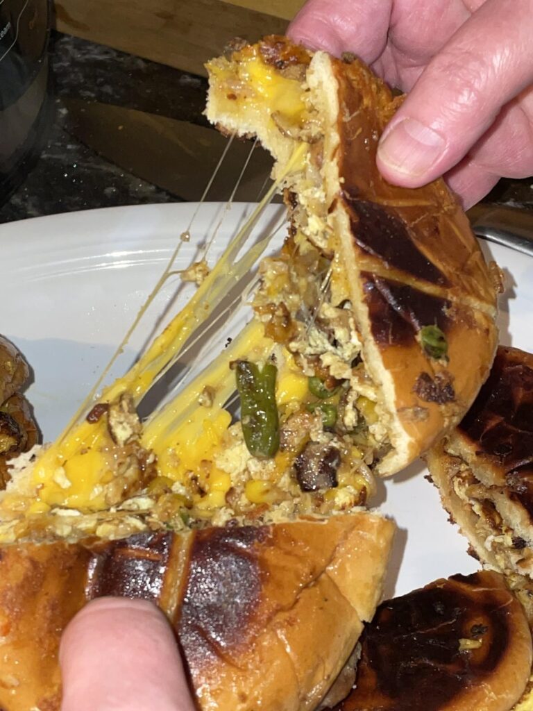 Decided to take the left over teriyaki pork fried rice to another level!