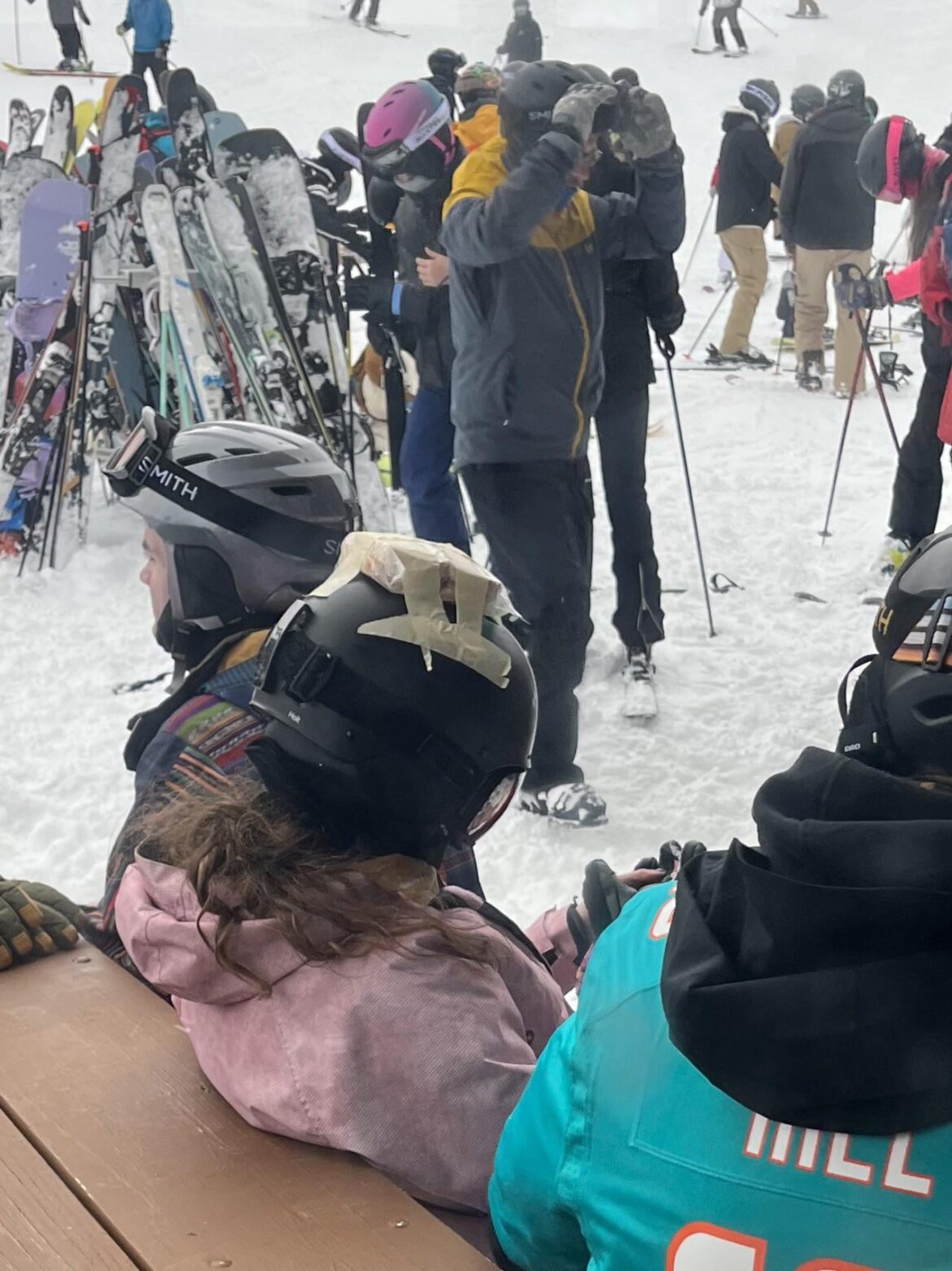 dear girl with sandwich taped to your helmet…