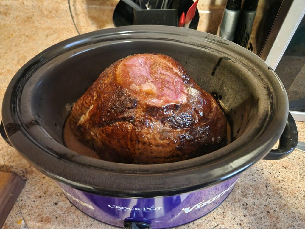Crockpotted a spiral ham!