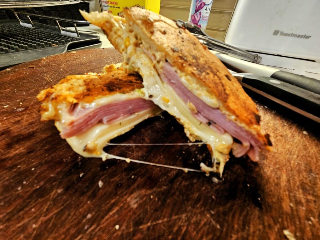 English Muffin Panini (melty improvement)