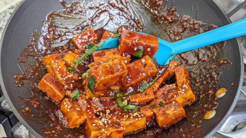 Crispy Air fried Gochujang Tofu